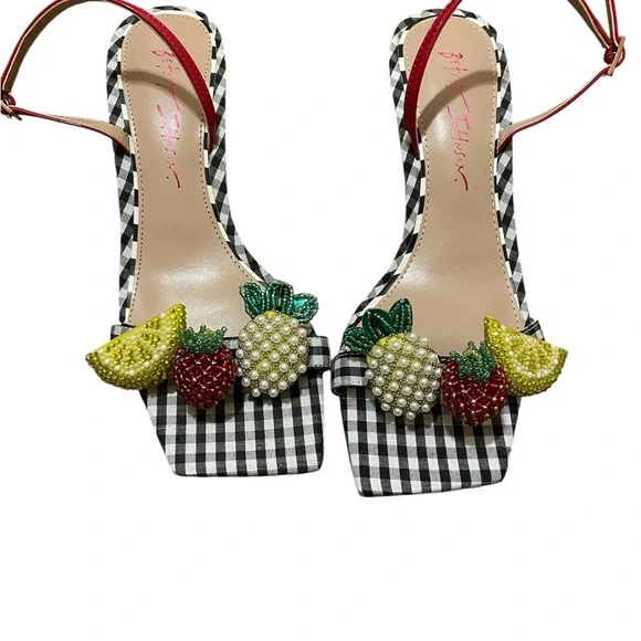 Betsey Johnson Women's Colson Fruit Kitten-Heel Dress Sandals- NWOB Size 7 - Picture 1 of 6